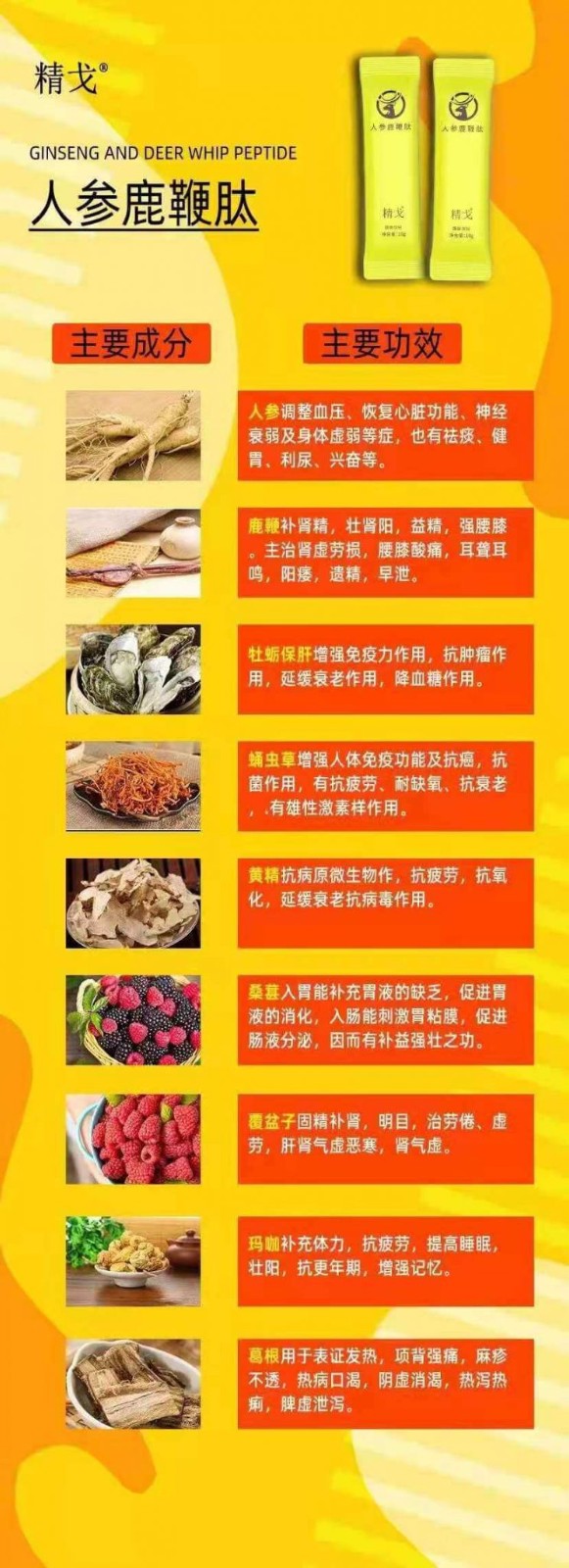 精戈人参鹿鞭肽【功效效果】总代瑾瑾瓜瓜描述 精戈人参鹿鞭肽【功效效果】总代瑾瑾瓜瓜描述