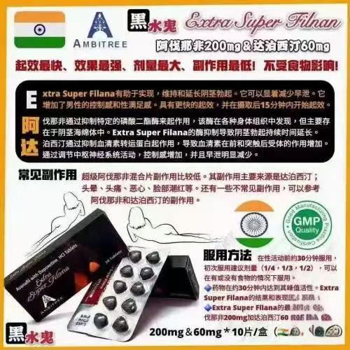 印度黑水鬼双效片(Avanafil with Dapoxetine)哪些渠道可